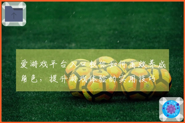 爱游戏平台入口教你如何高效养成角色，提升游戏体验的实用技巧